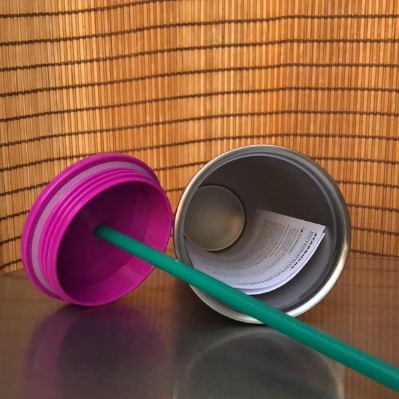 NEW STARBUCKS Steel Ombre Rainbow Swirl Design Collectors Venti 24oz Cold Cup - Picture 8 of 9